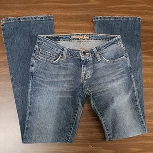 AE Lightly Distressed Stretch Skinny Flare Jeans